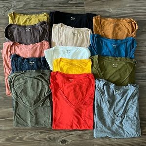 Qty 14 Madewell V-neck Tees